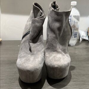 Monika Chiang Gray Ankle Booties